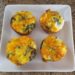 Four cooked egg muffins.